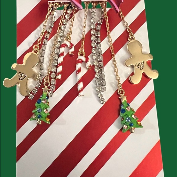 Betsey Johnson Red and Green  Holiday Earrings - Picture 2 of 16